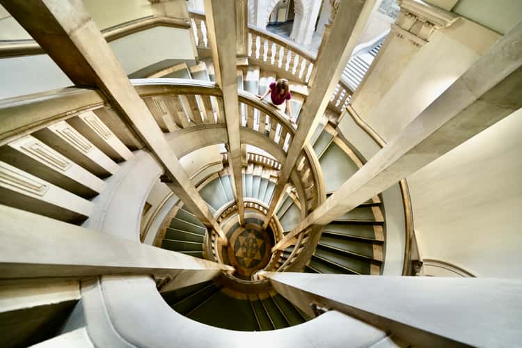 Staircase inside New Town Hall, Hanover