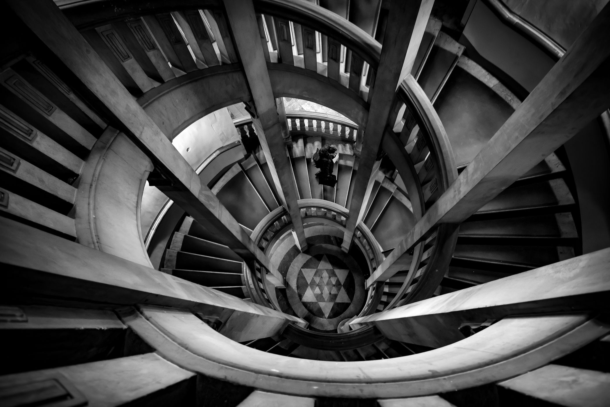Staircase inside New Town Hall, Hanover, Germany