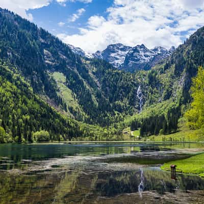 Steirischer Bodensee mit Wasserfall, Austria