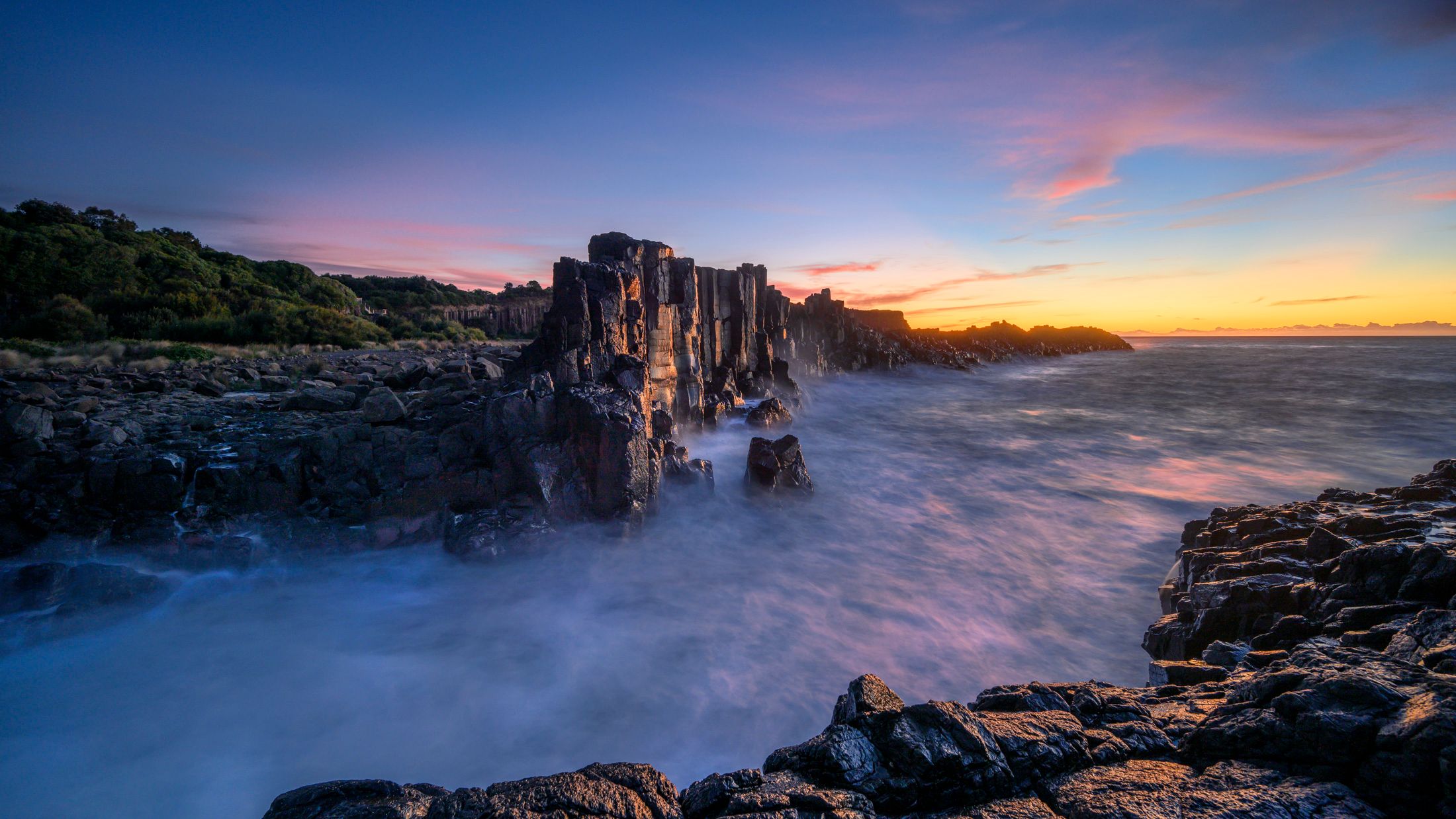 Sunrise Bombo Quarry Pano, Bombo, New South Wales, Australia