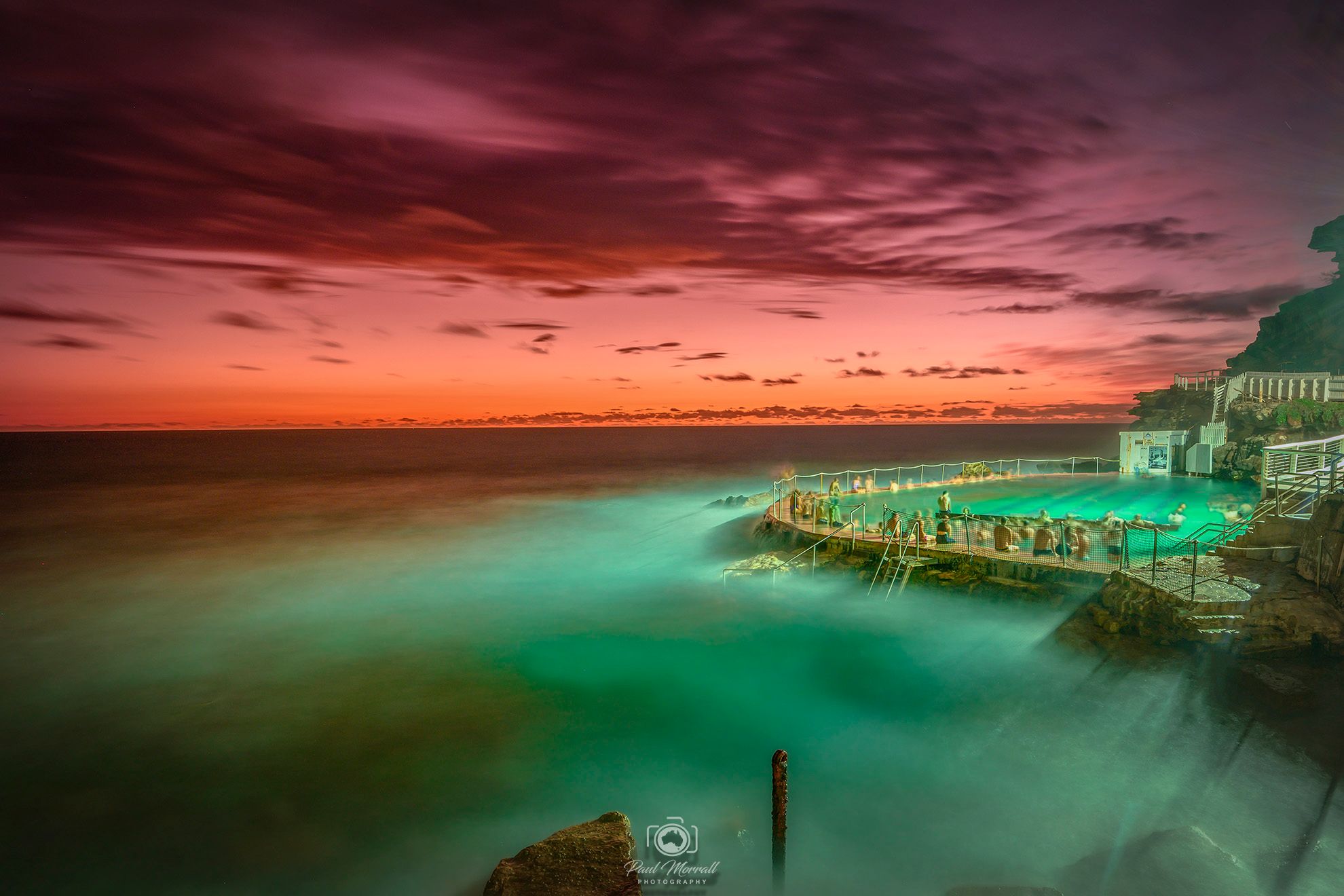 sunrise over the coastal pool, Australia