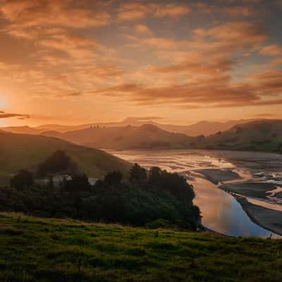 Sunset at Otago Pensinsula, New Zealand
