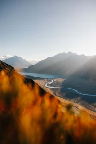 Tasman glacier viewpoint below Mount Wakefield