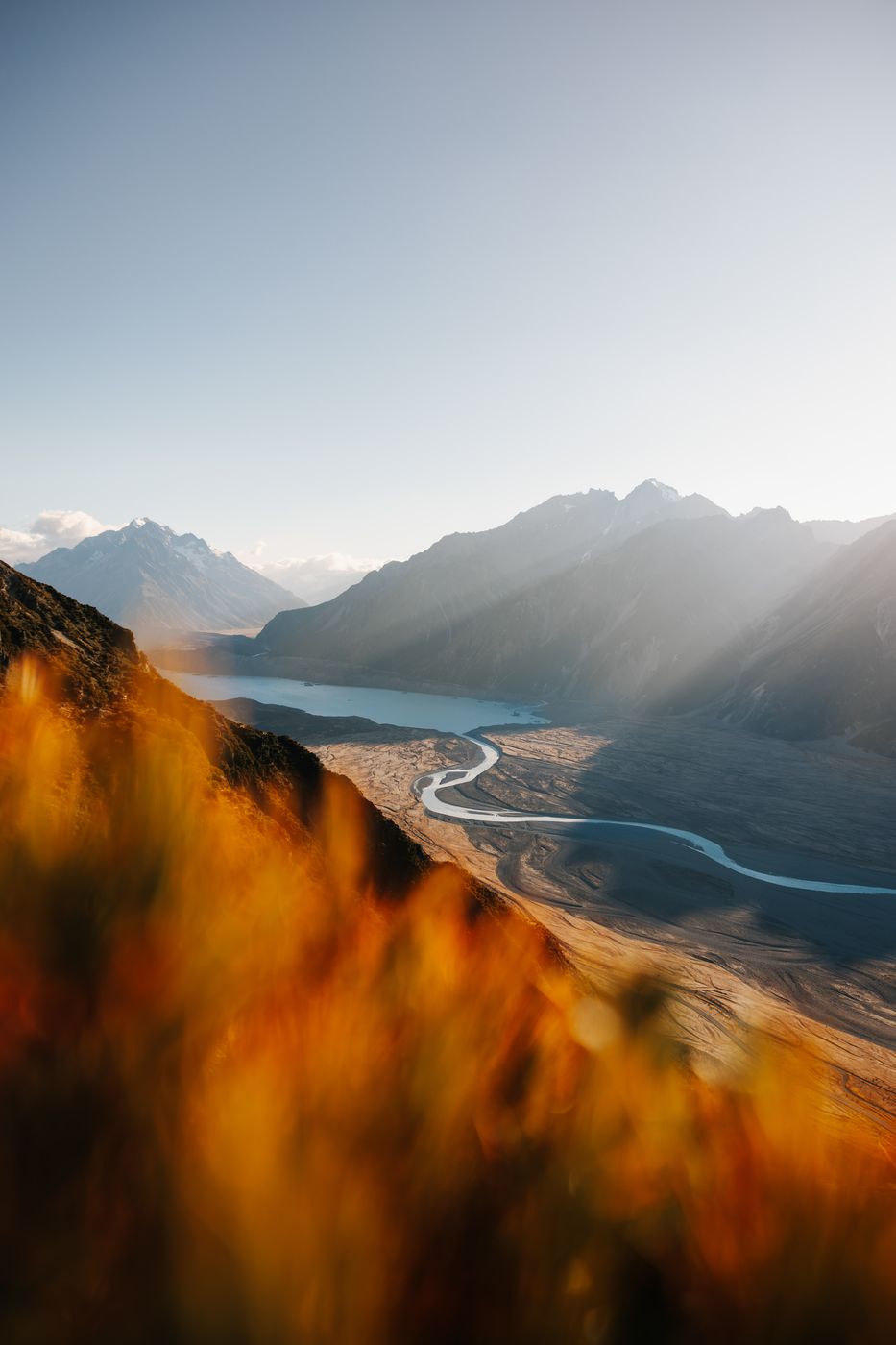 Tasman glacier viewpoint below Mount Wakefield, New Zealand