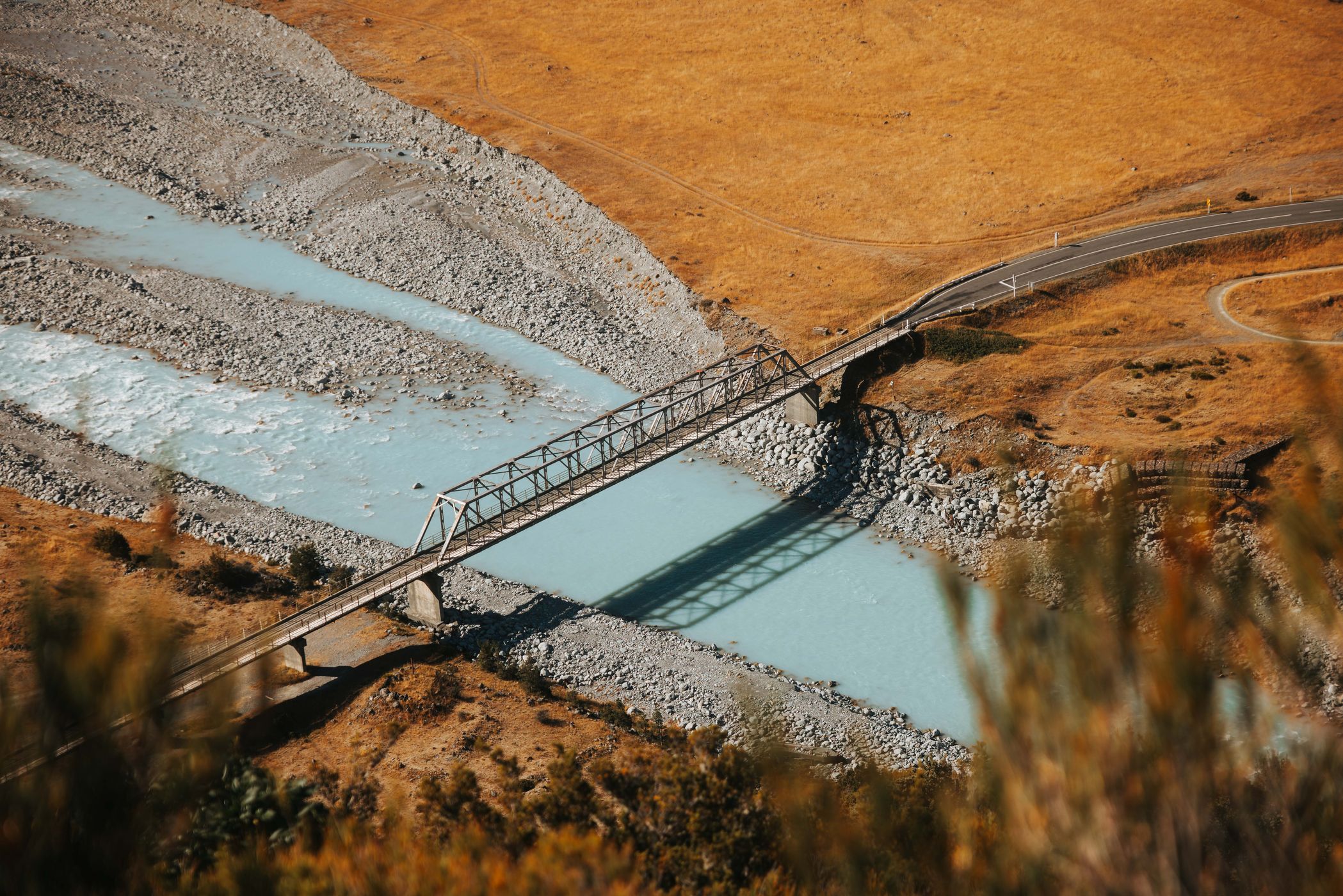 Tasman Valley Rd. Bridge, Mount Cook National Park, New Zealand