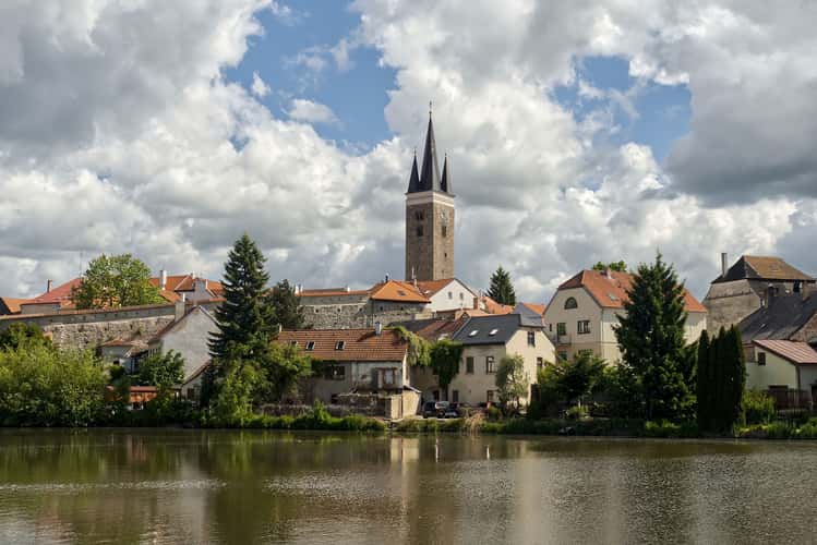 Telč from pond dam