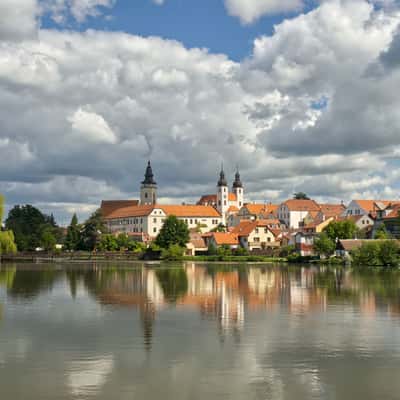 Telč from pond dam, Czech Republic