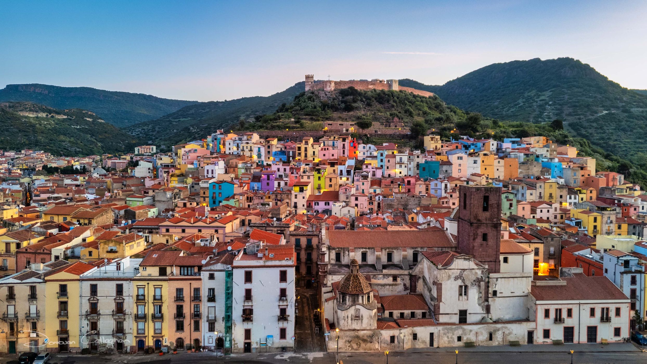 The coloursful town of Bosa, Italy