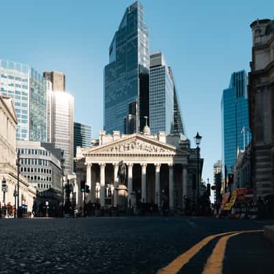 The Royal Exchange & Wellington Statue, United Kingdom