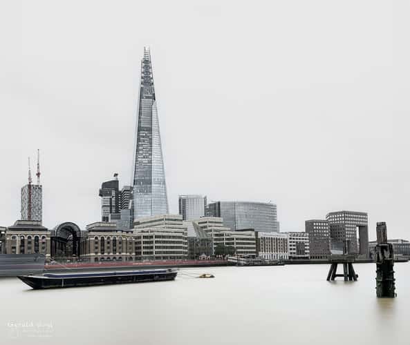 The Shard from the Tower Bridge, London