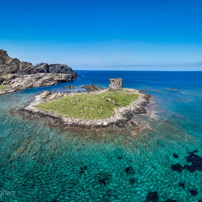 Tower, Isola della Pelosa, Sardinia, Italy