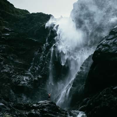 Unnamed waterfall, Mount Aspiring National Park, New Zealand