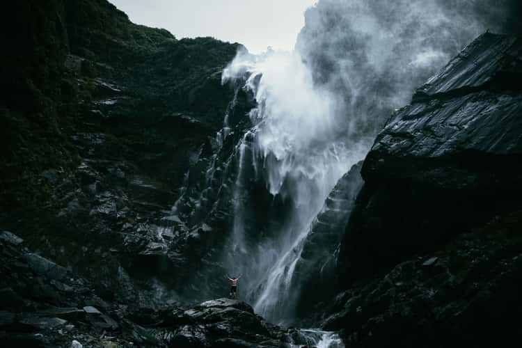 Unnamed waterfall, Mount Aspiring National Park