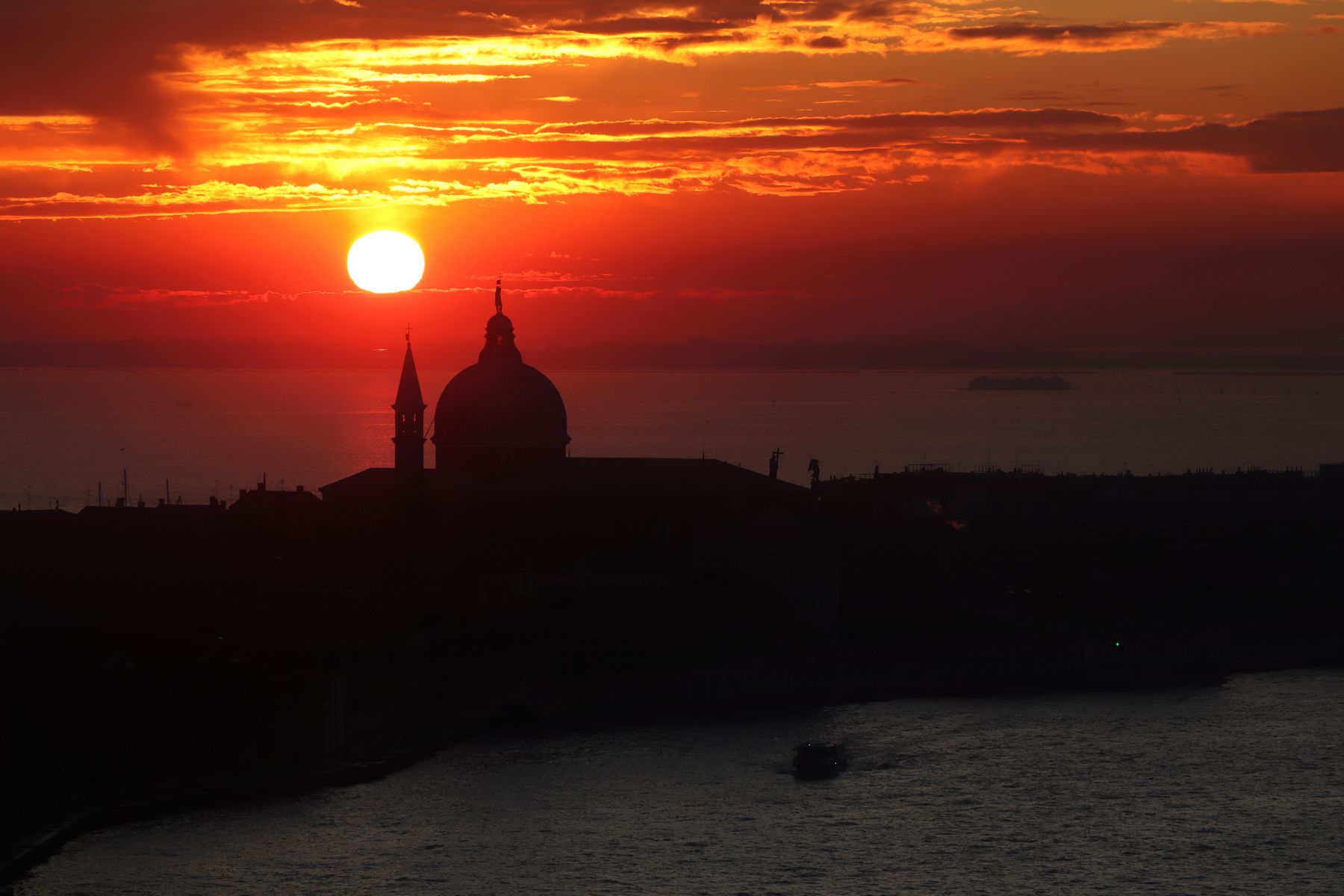 View from the church tower of San Giorgio in Venice, Italy