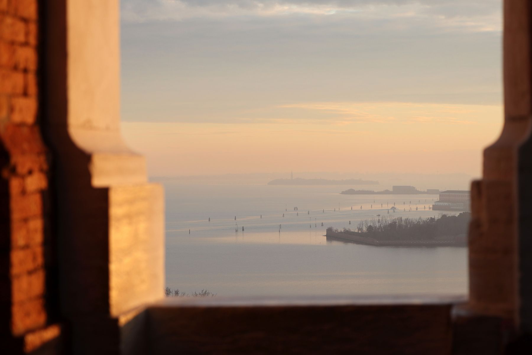 View from the church tower of San Giorgio in Venice, Italy