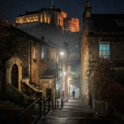 View of Edinburgh Castle from Vennel, United Kingdom