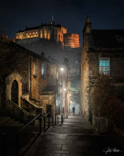 View of Edinburgh Castle from Vennel