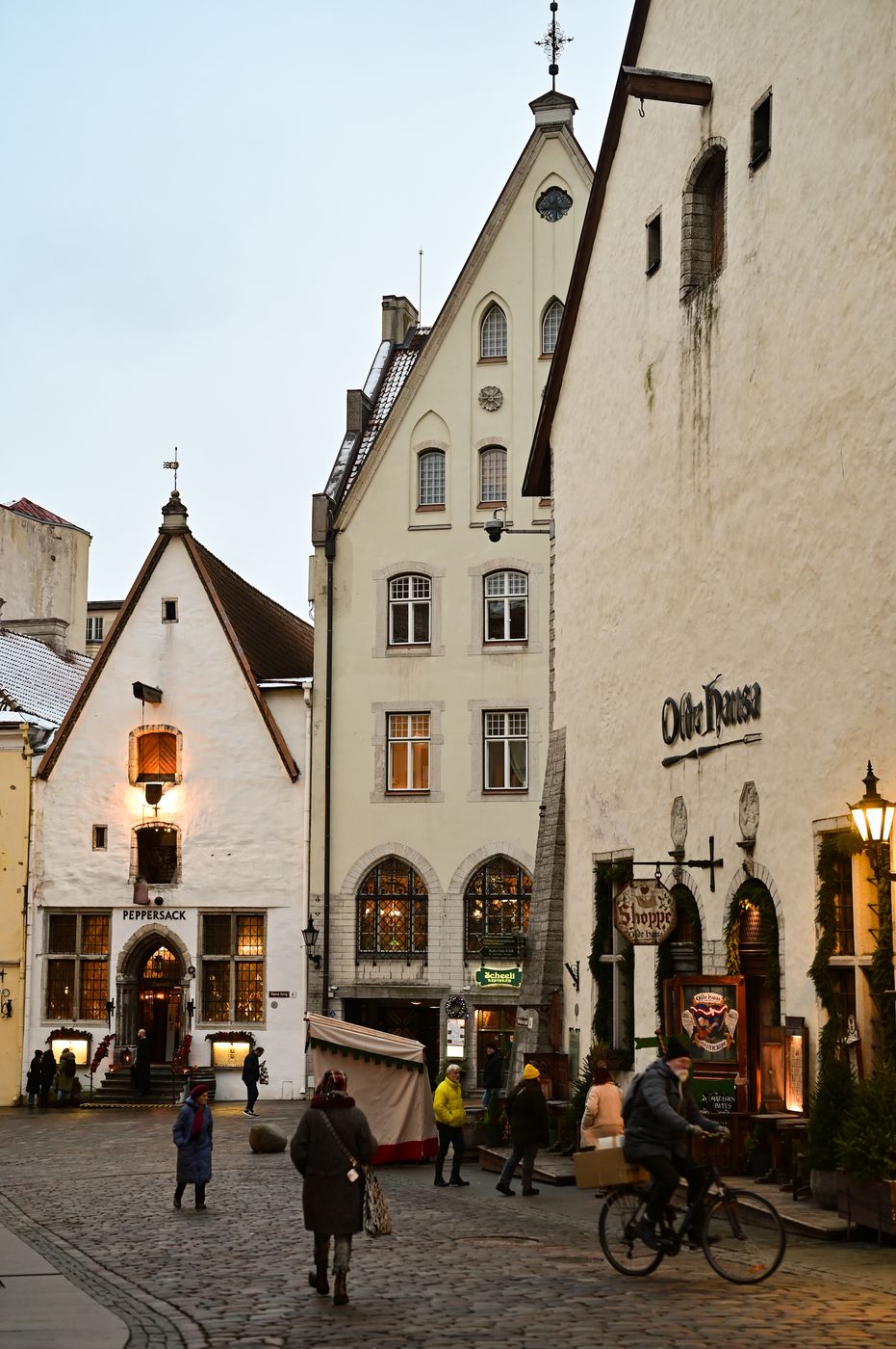 View of Peppersack and other Medieval Buildings, Estonia