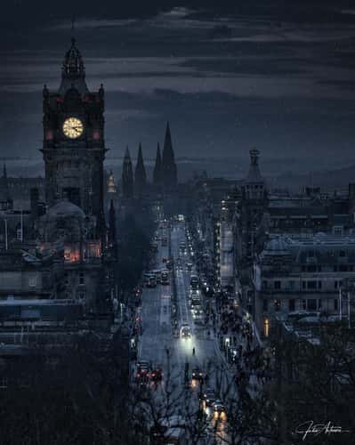 View over Edinburgh from Calton Hill