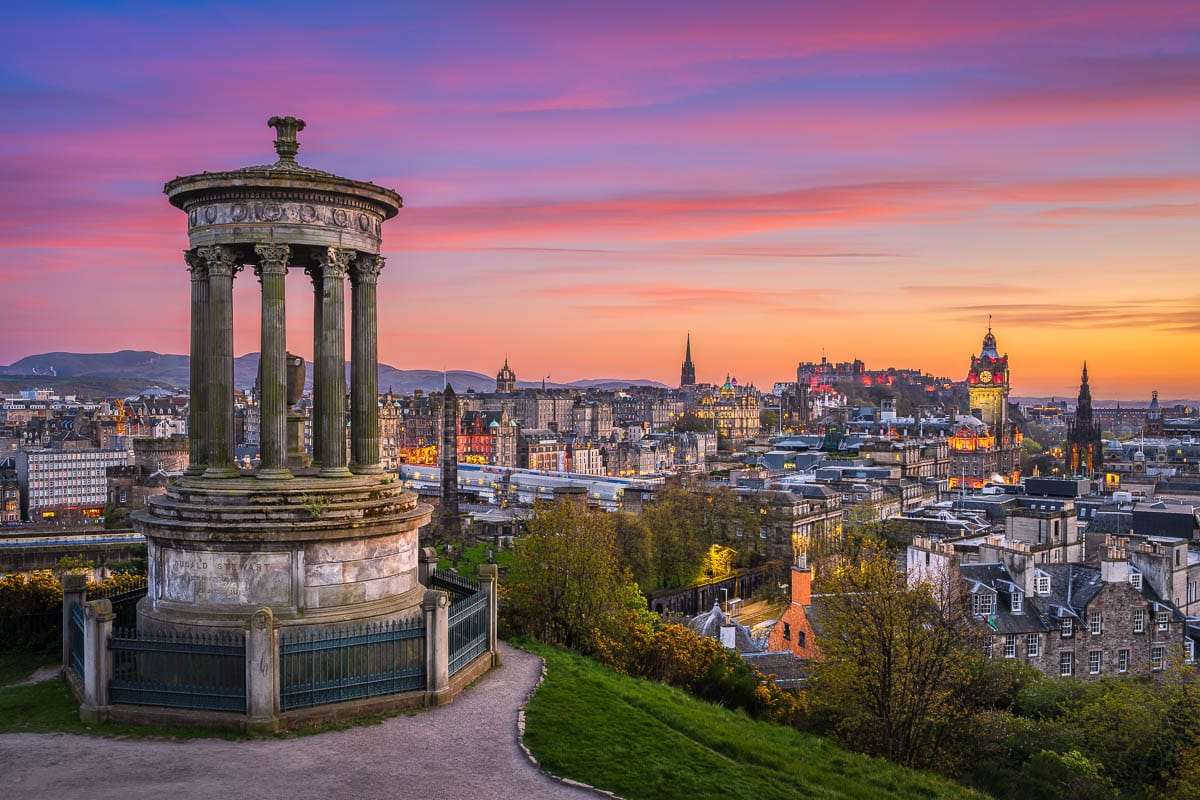View over Edinburgh from Calton Hill, United Kingdom