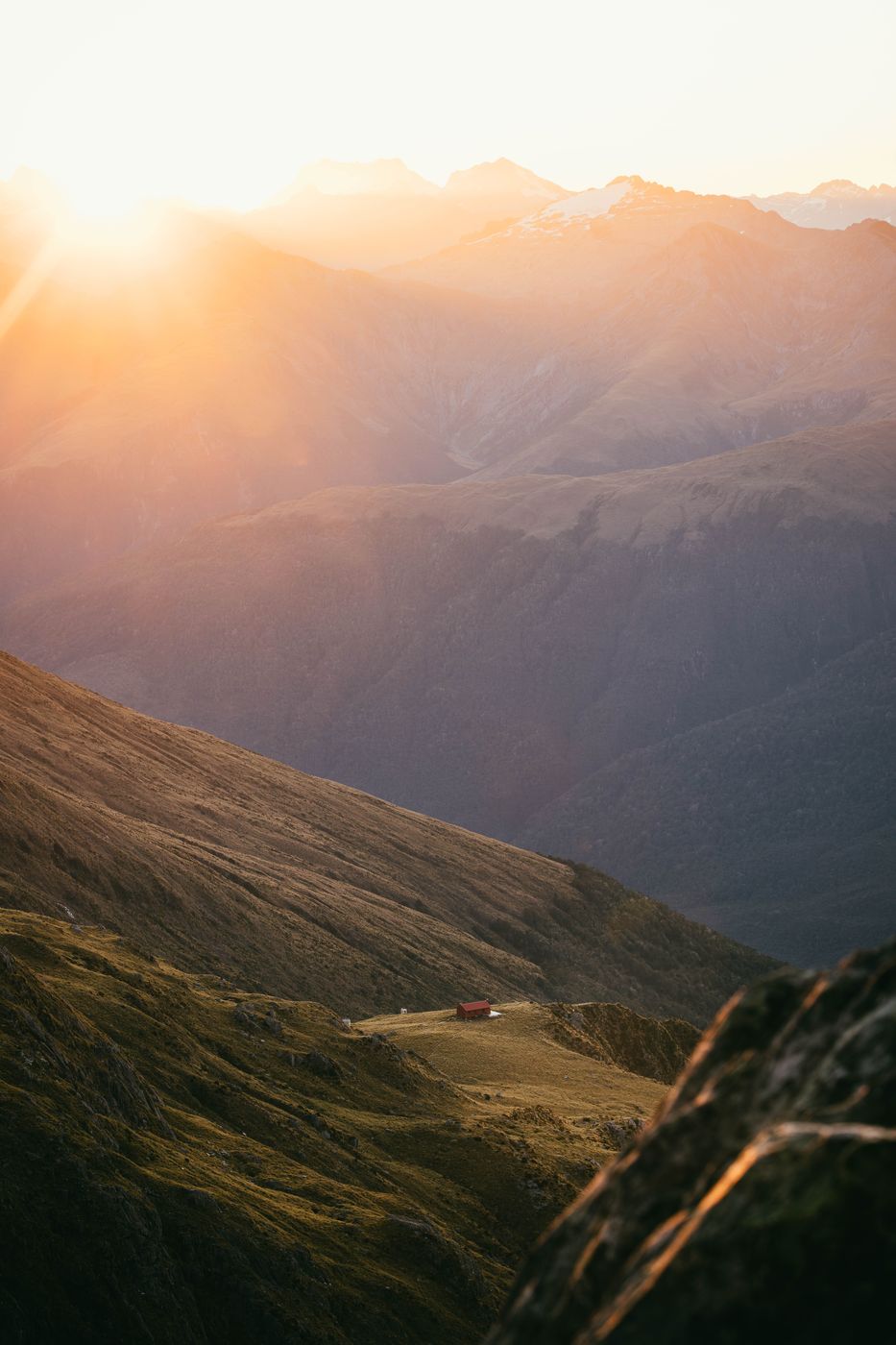 View to Brewster Hut, Mount Aspiring National Park, New Zealand