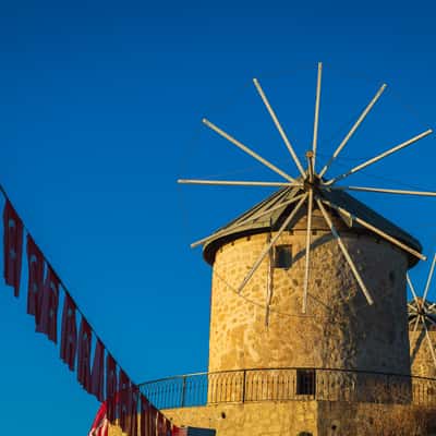 View to mills, Alaçatı, Turkey (Türkiye)