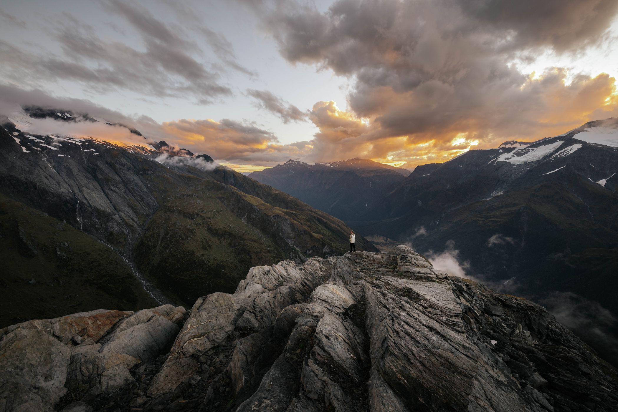 Views above French Ridge Hut, Mount Aspiring National Park, New Zealand