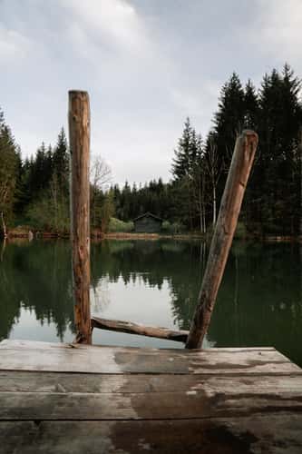 Wagenbrüchsee Wooden Hut and Pier