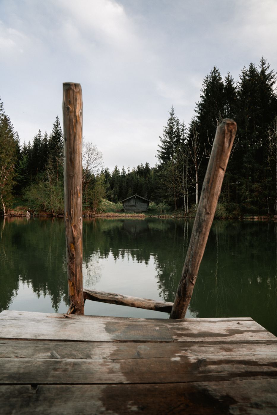 Wagenbrüchsee Wooden Hut and Pier, Germany
