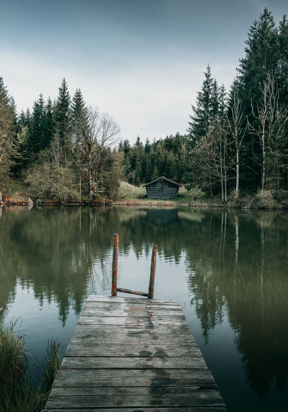 Wagenbrüchsee Wooden Hut and Pier, Germany