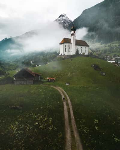 Wassen Church (Drone)