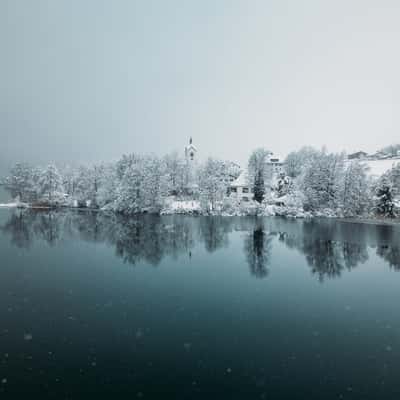 Weißensee Panoramic view (Drone), Germany