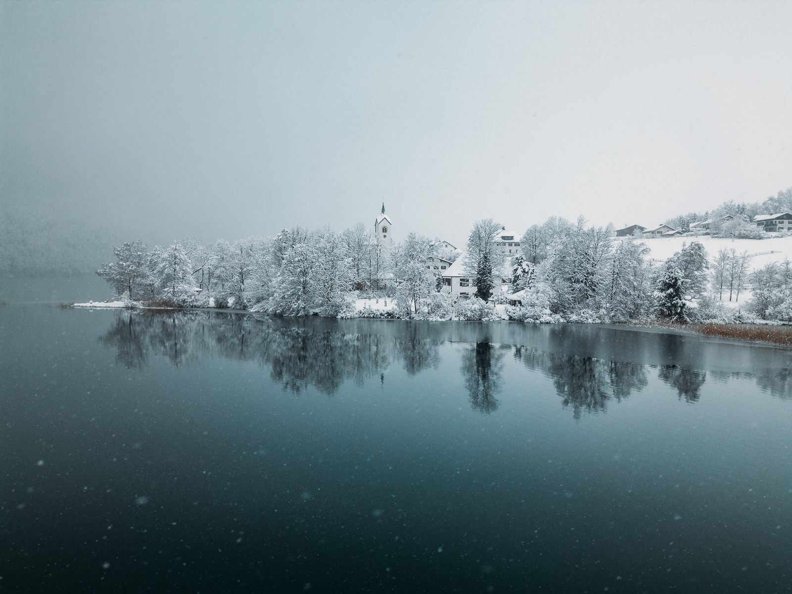 Weißensee Panoramic view (Drone), Germany
