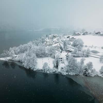 Weißensee Panoramic view (Drone), Germany