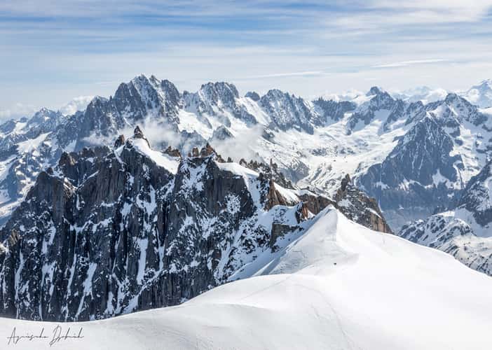 Alps from Aiguille du Midi, France