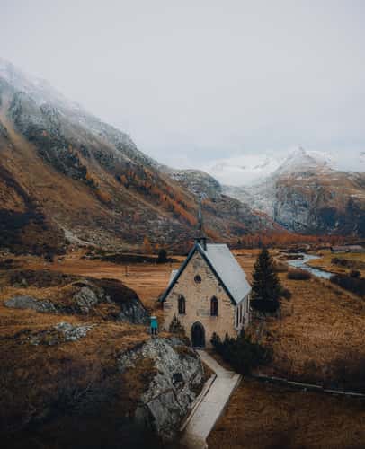 Anglican Church Gletsch (Drone)