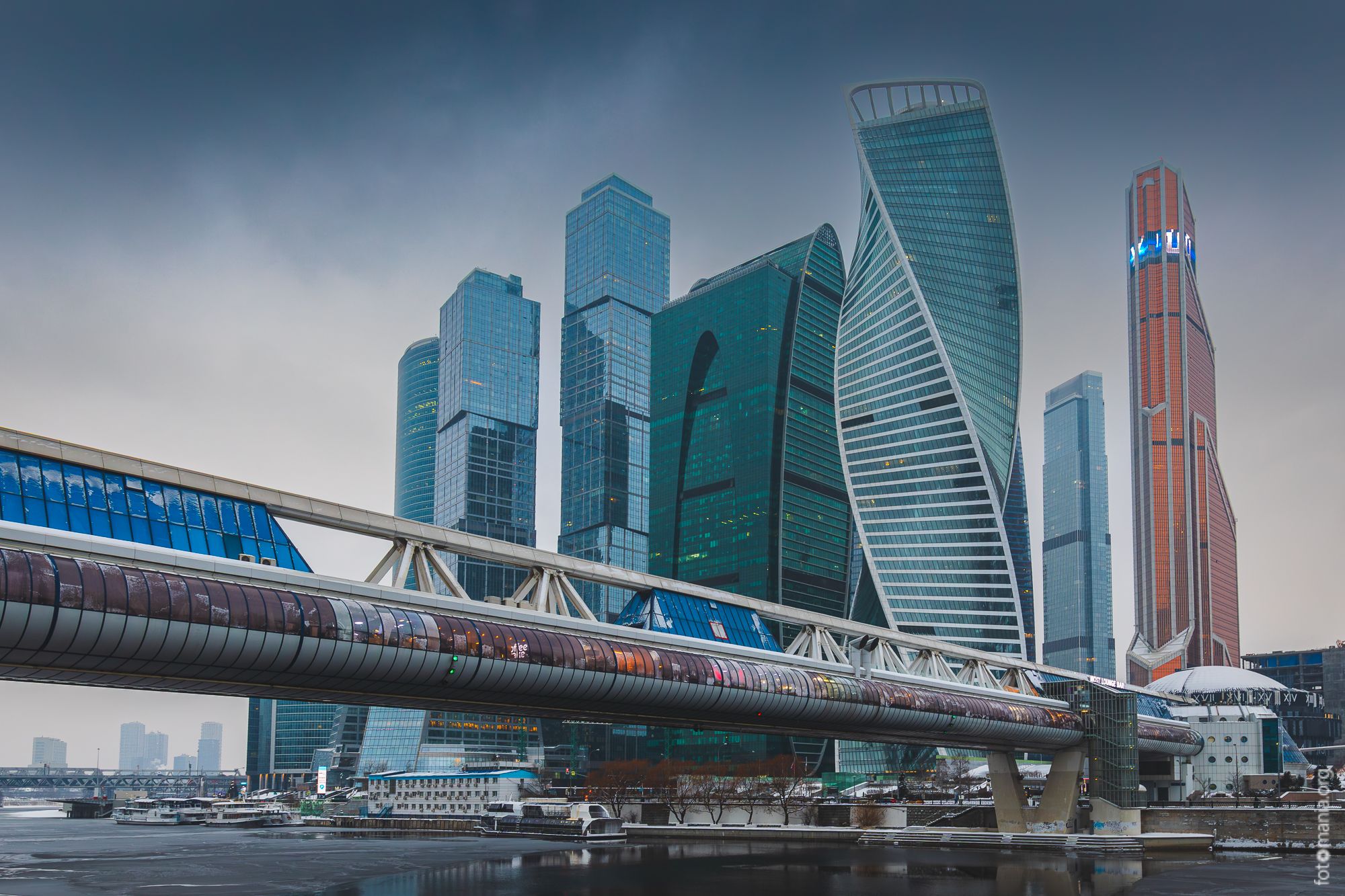 Bagration Bridge Moscow City, Russian Federation
