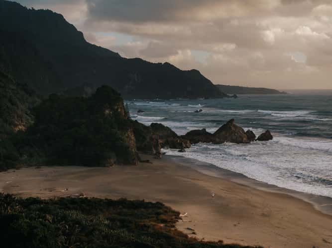 Beaches along New Zealand State Highway 6