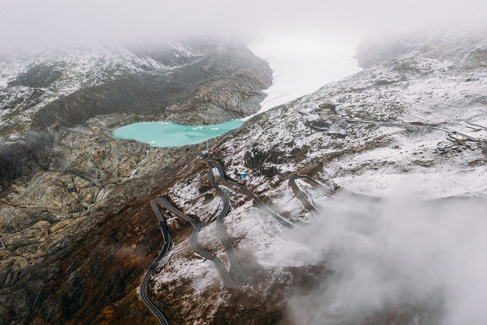 Belvedere & Rhoneglacier View (Drone), Switzerland
