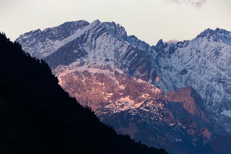 Blick ins Wettersteingebirge