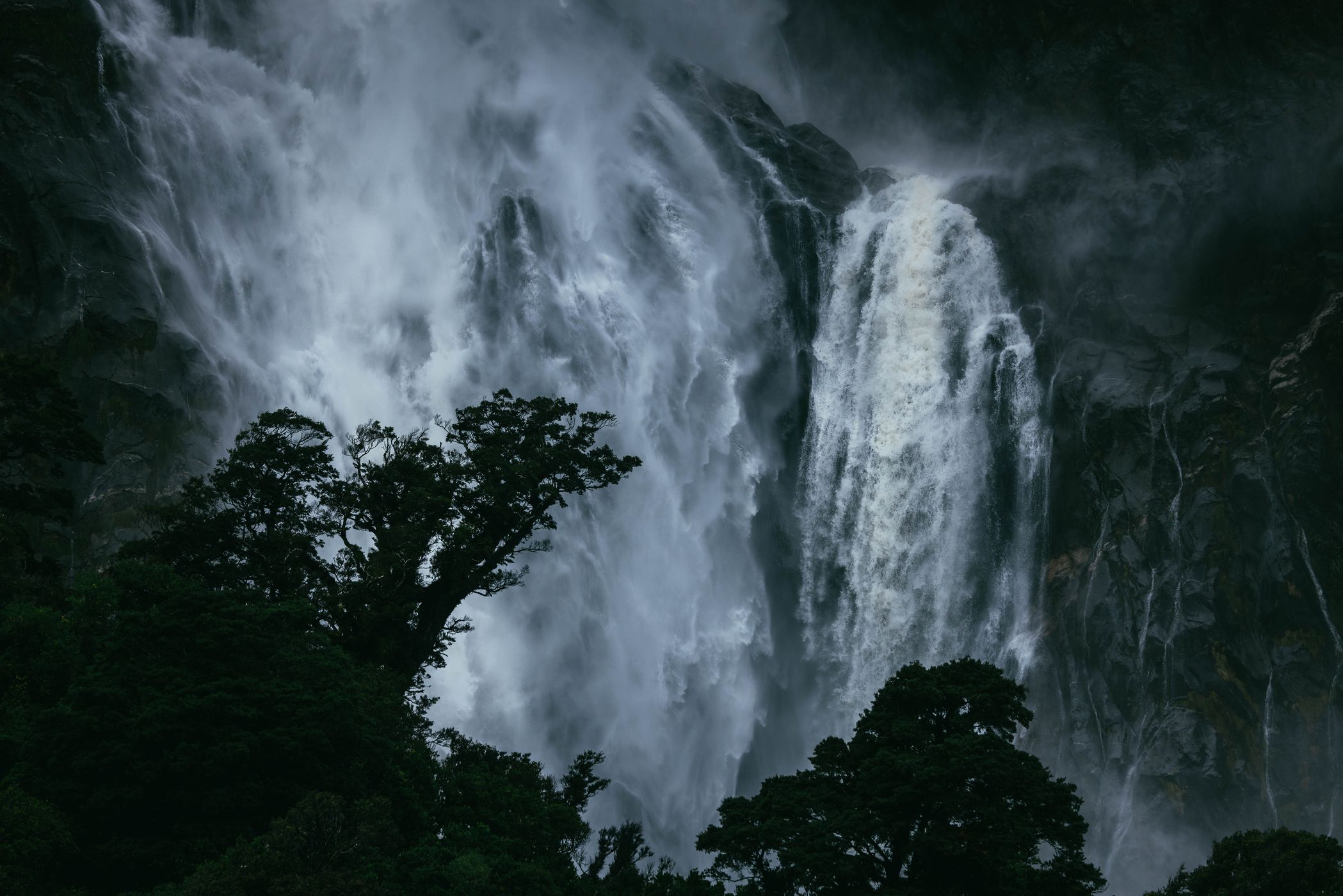 Bowen Falls, Milford Sound, Fiordland National Park, New Zealand