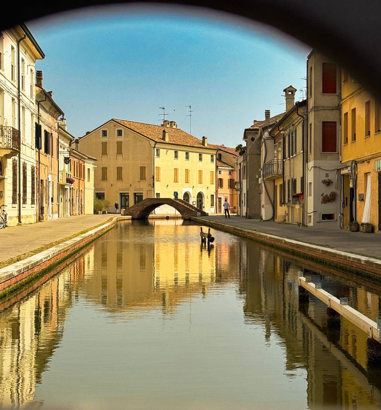 Canal in Comacchio, Italy