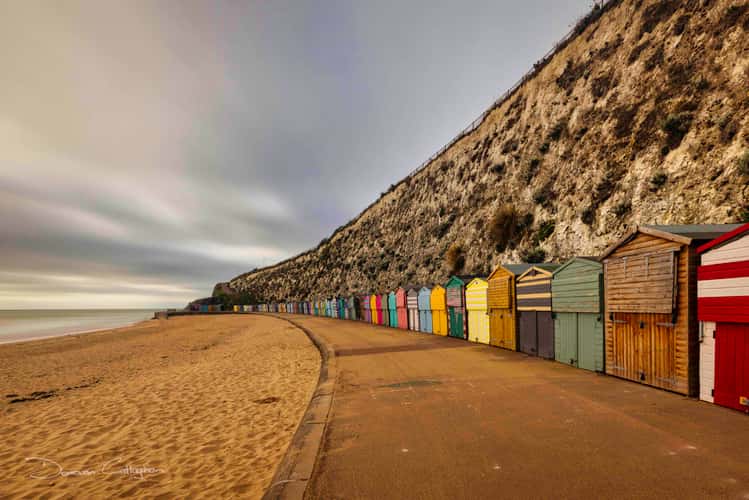 Changing sheds, Stone Bay, England