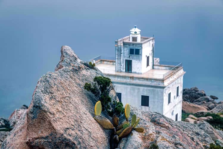 Cliff face Faro di Punta Sardegna, Sardinia