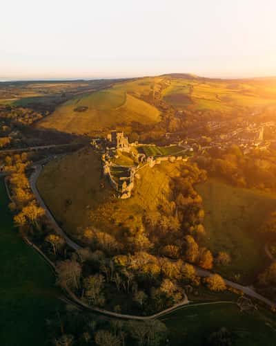 Corfe Castle (Drone)