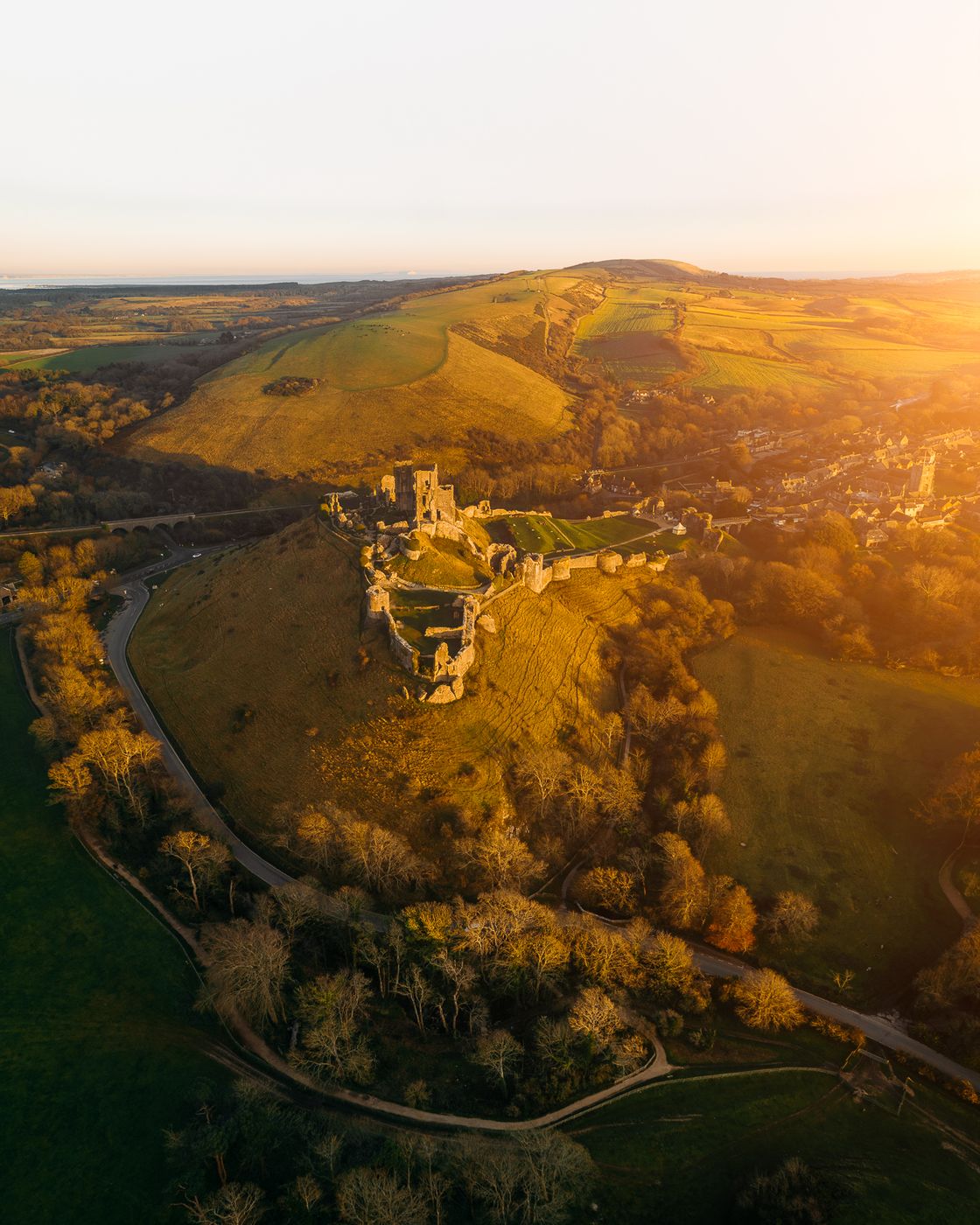 Corfe Castle (Drone), United Kingdom