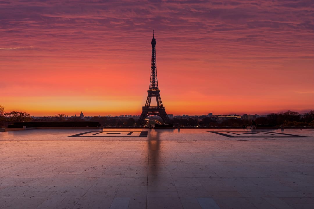 Eiffel Tower from Trocadero, Paris, France