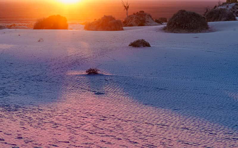Eroded ancient sand dunes. Lake Mungo.