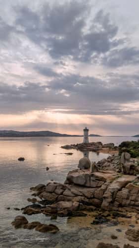 Faro di Punta Palau, Sardinia, Sardinien