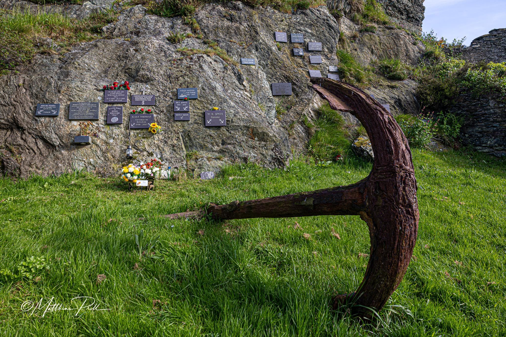 Gedenkstätte für Fischer in Amlwch, Wales, United Kingdom